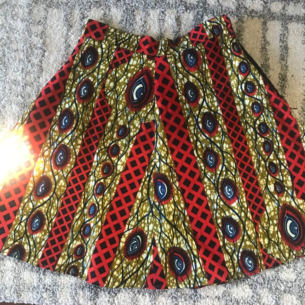 EUC evil eye design cotton skirt